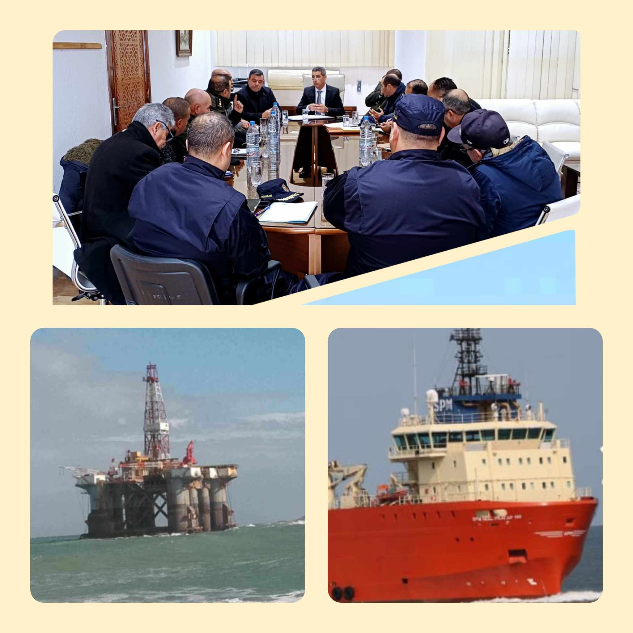 وصول جرار تركي عملاق لإنقاذ المنصة البترولية الجانحة في بنزرت