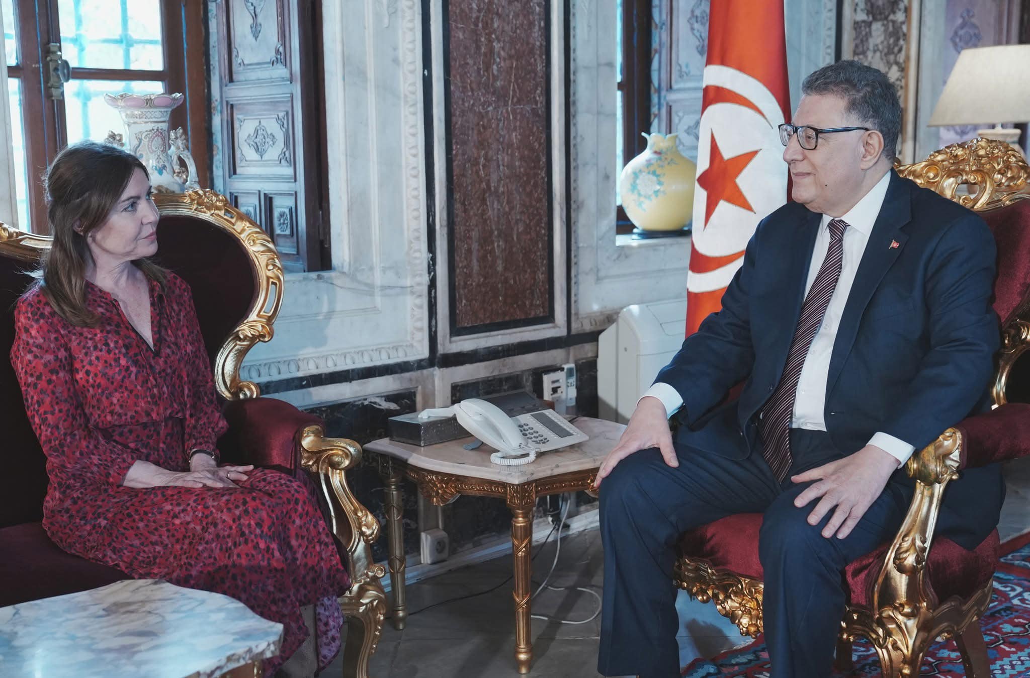 رئيس مجلس نواب الشعب يتحادث مع رئيسة مكتب مجلس أوروبا بتونس