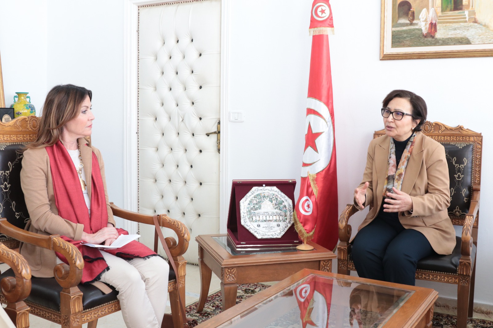 تعزيز التعاون في مجال الطفولة والمرأة محور لقاء بين وزيرة الأسرة ورئيسة مكتب مجلس أوروبا