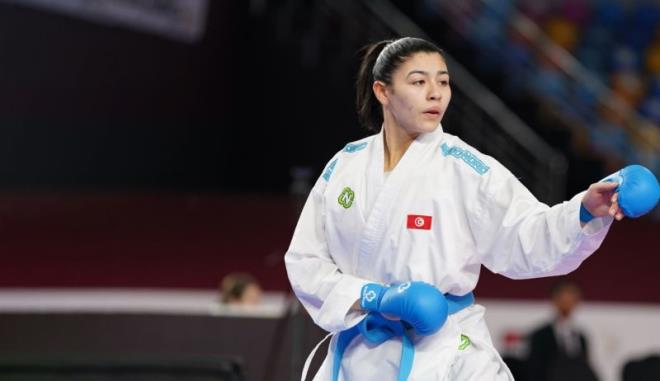 لاعبة المنتخب التونسي للكاراتي وفاء محجوب تتأهل الى منافسات الألعاب العالمية