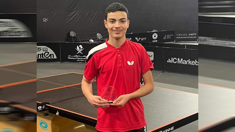 وسيم الصيد يحرز الميدالية البرونزية للدورة الدولية لكرة الطاولة بصربيا