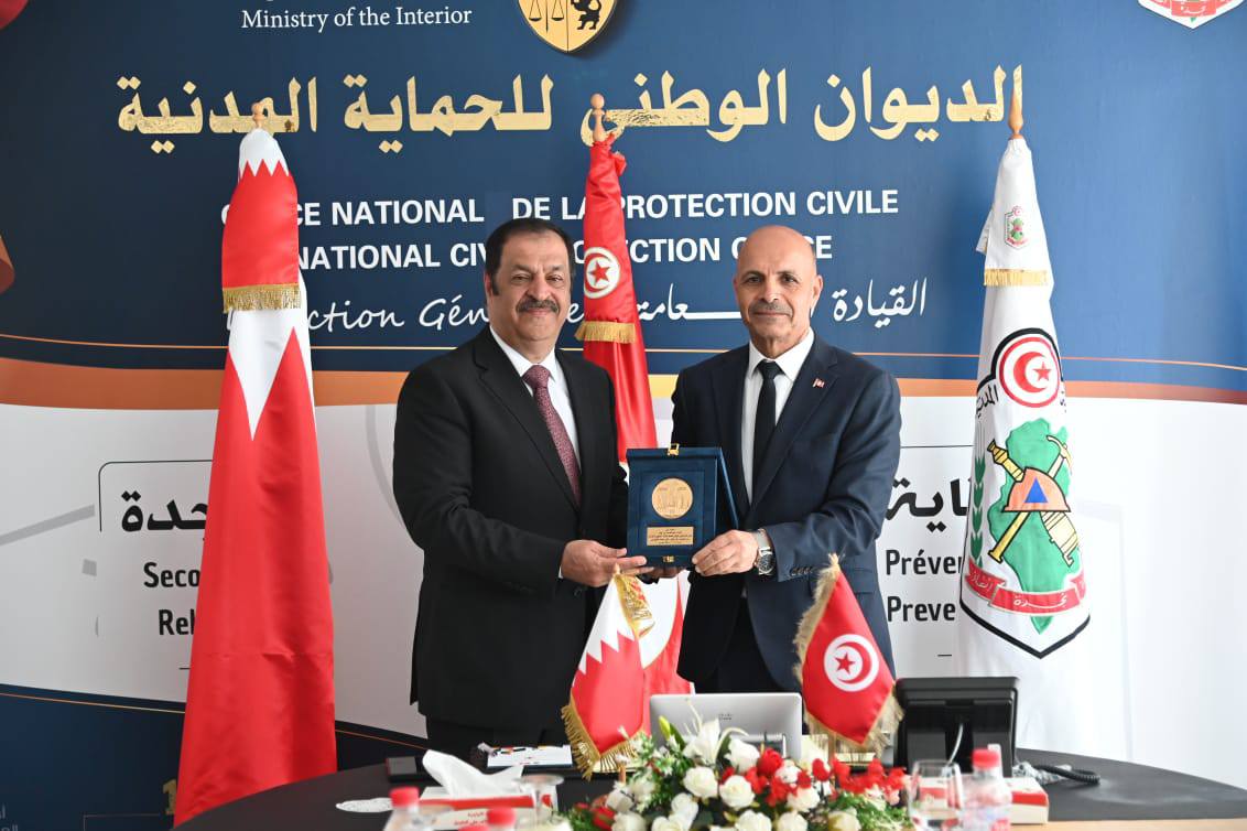 المدير العام للديوان الوطني للحماية المدنية يستقبل نظيره البحريني لتعزيز التعاون في مجال الحماية المدنية