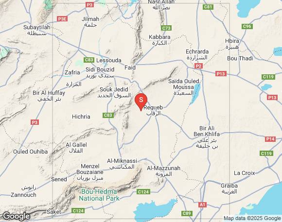 سيدي بوزيد: رجة أرضية بقوة 3،7 درجات في الرقاب