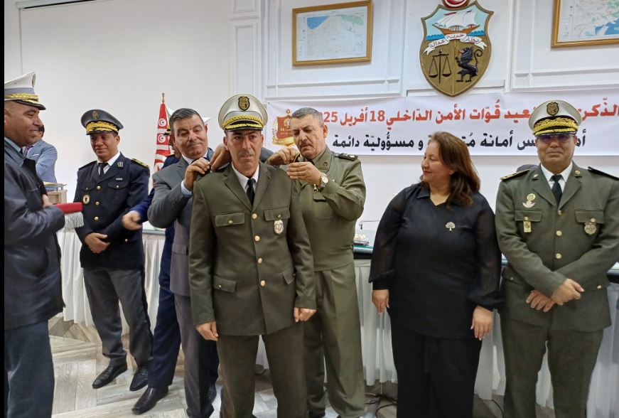 بنزرت: تكريم الأسرة الأمنية بمناسبة الذكرى 69 لانبعاث قوات الأمن الداخلي 