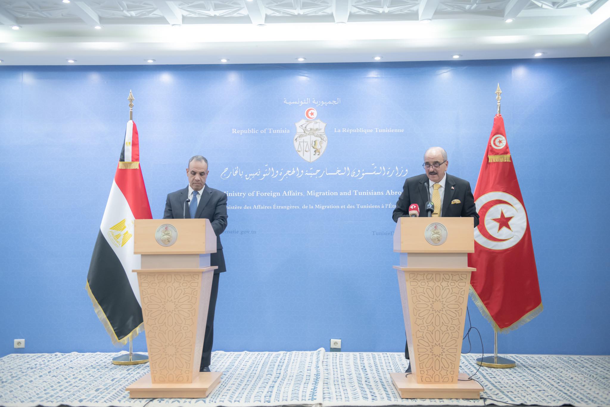  وزير الخارجية والهجرة وشؤون المصريين بالخارج يؤدي زيارة عمل إلى تونس.