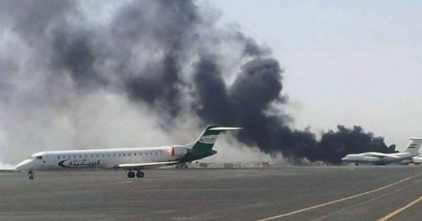 اليمن: الكيان يقصف مطار صنعاء ويُعلن "تعطيله بالكامل"