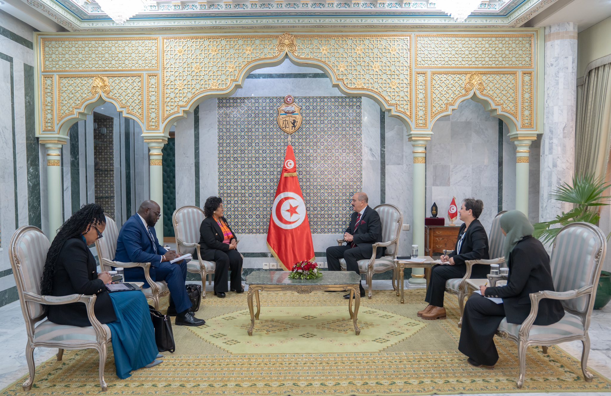 وزير الخارجية يبحث مجالات التعاون مع المديرة التنفيذية لوكالة الاتحاد الافريقيّ للتنمية