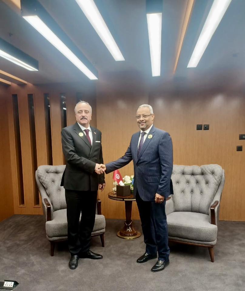 وزير الخارجية يلتقي نظيره الجيبوتي بمناسبة مشاركته في أشغال القمة العربية ببغداد