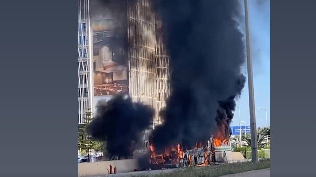 الاذن بالتحقيق في الحافلة التابعة لشركة نقل تونس التي احترقت اليوم