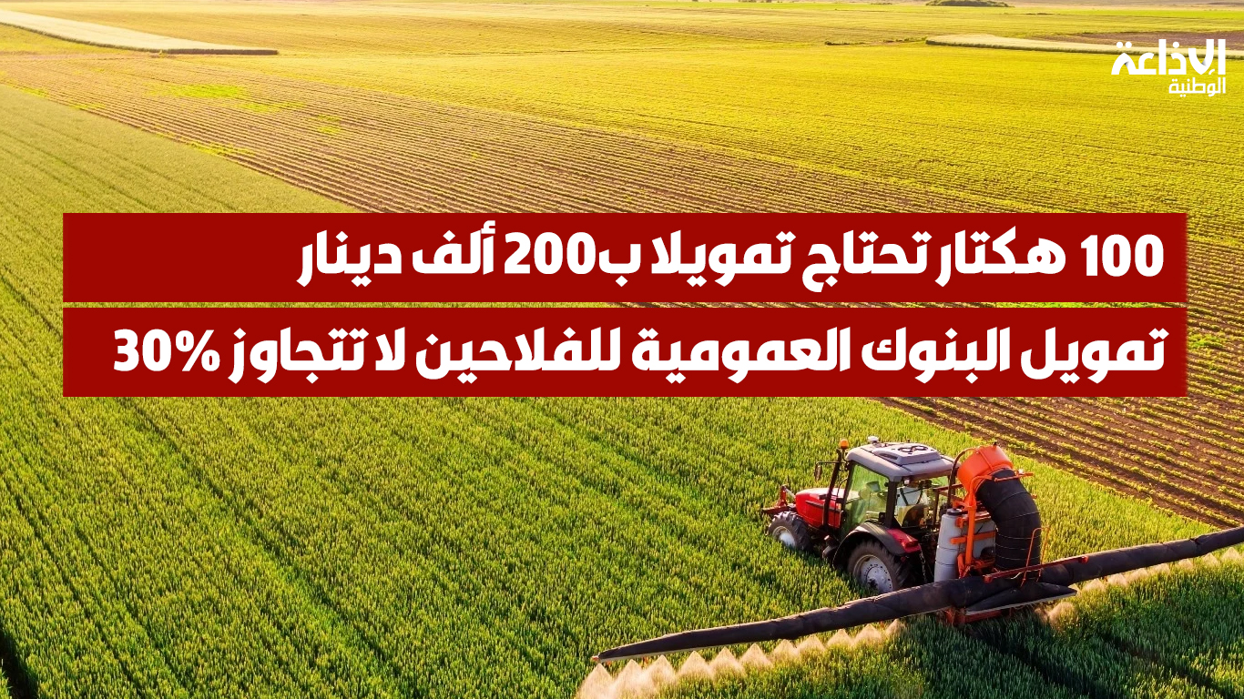 إسناد القروض الفلاحية على أقساط عملية غير مجدية..... 100 هكتار تحتاج تمويلا ب200 ألف دينار