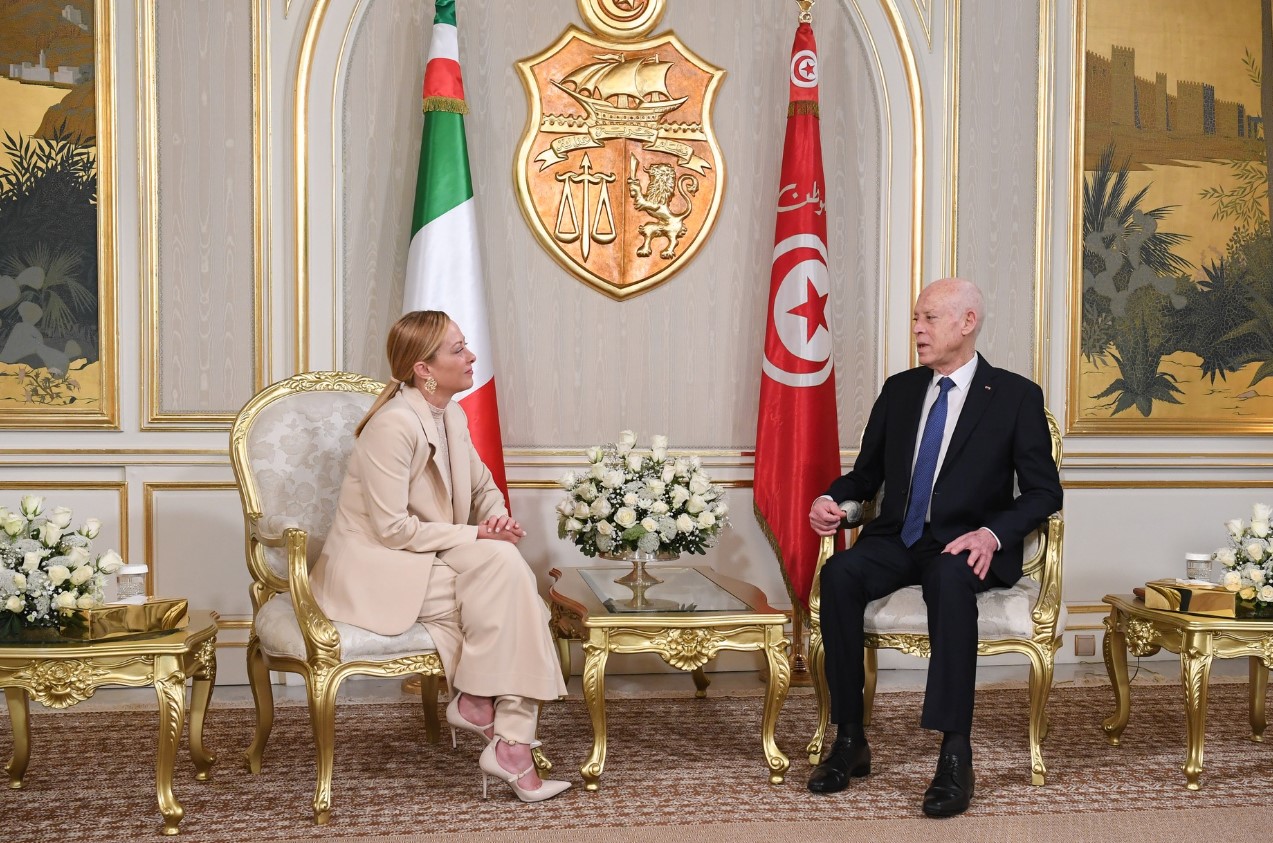 رئيس الجمهورية ورئيسة مجلس الوزراء الإيطالية يُؤكدان الحرص على مزيد دعم التعاون الثنائي في عدد من المجالات