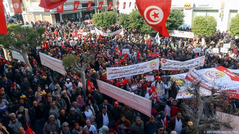 ارتفاع بنسبة 45 بالمائة في عدد الاحتجاجات خلال شهر جويلية الماضي مقارنة بنفس الفترة في السنة الفارطة