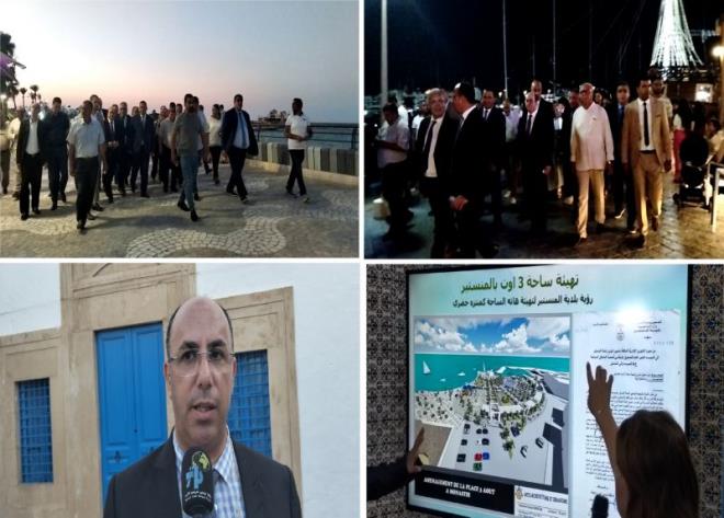 المنستير: وزير السياحة يعاين مشاريعا سياحية تقوم بتنفيذها بلدية المنستير