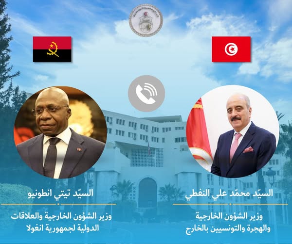 وزير الخارجية يتلقى اتصالا هاتفيا من نظيره الانغولي