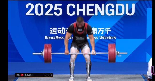دورة الالعاب العالمية شينغدو 2025 (رياضة الحمل بالقوة) التونسي فارس السبوعي يحرز المركز الخامس