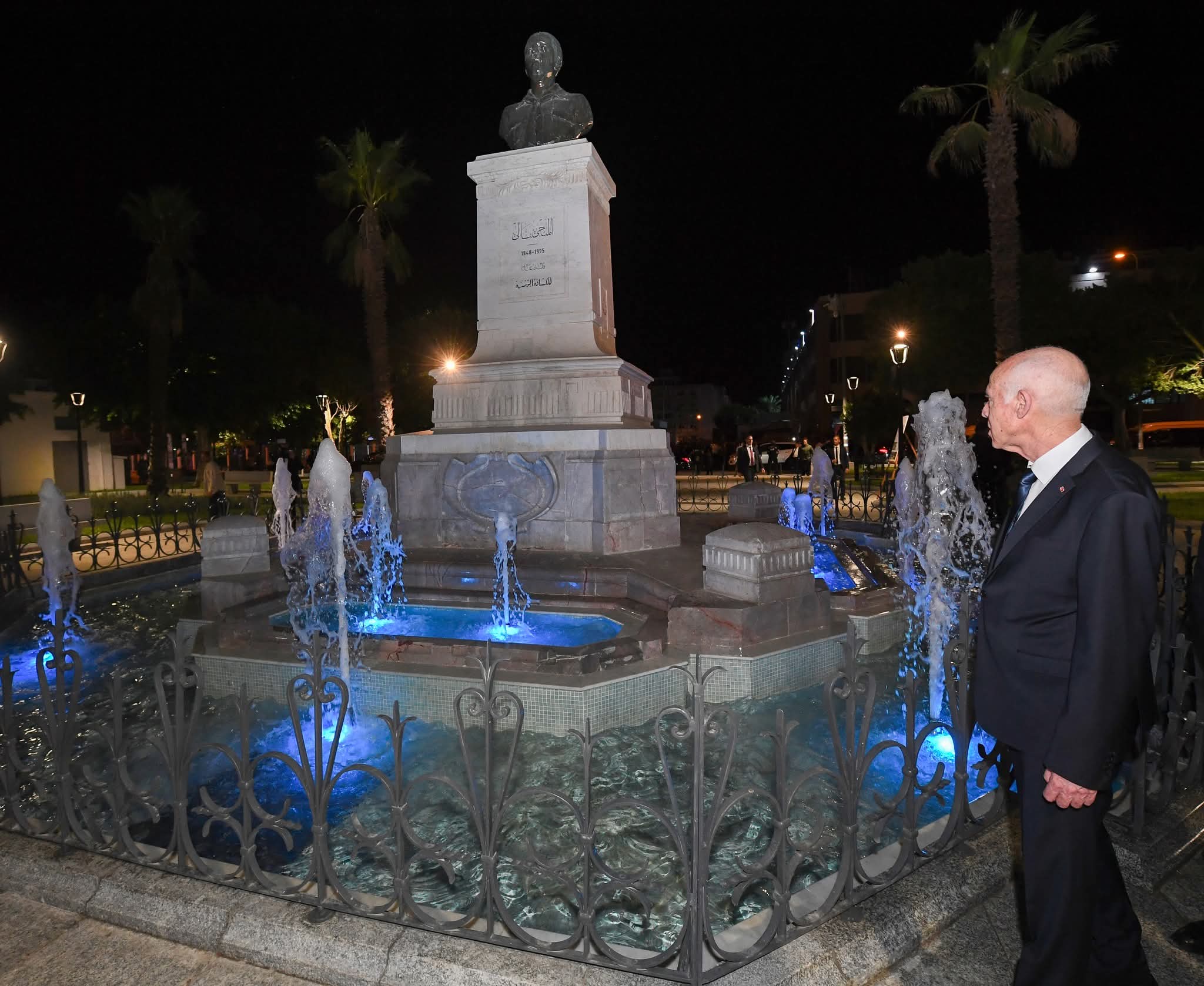 En photos : Visite du Président Kaïs Saïed aux Places Barcelone et Monji Bali