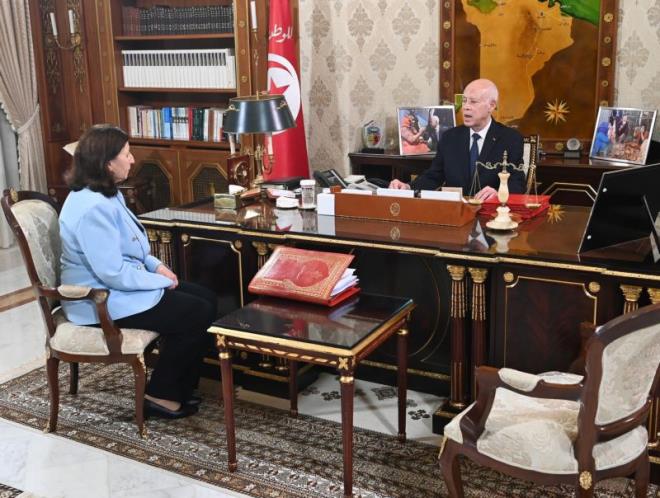 Le président Saïed reçoit la cheffe du gouvernement