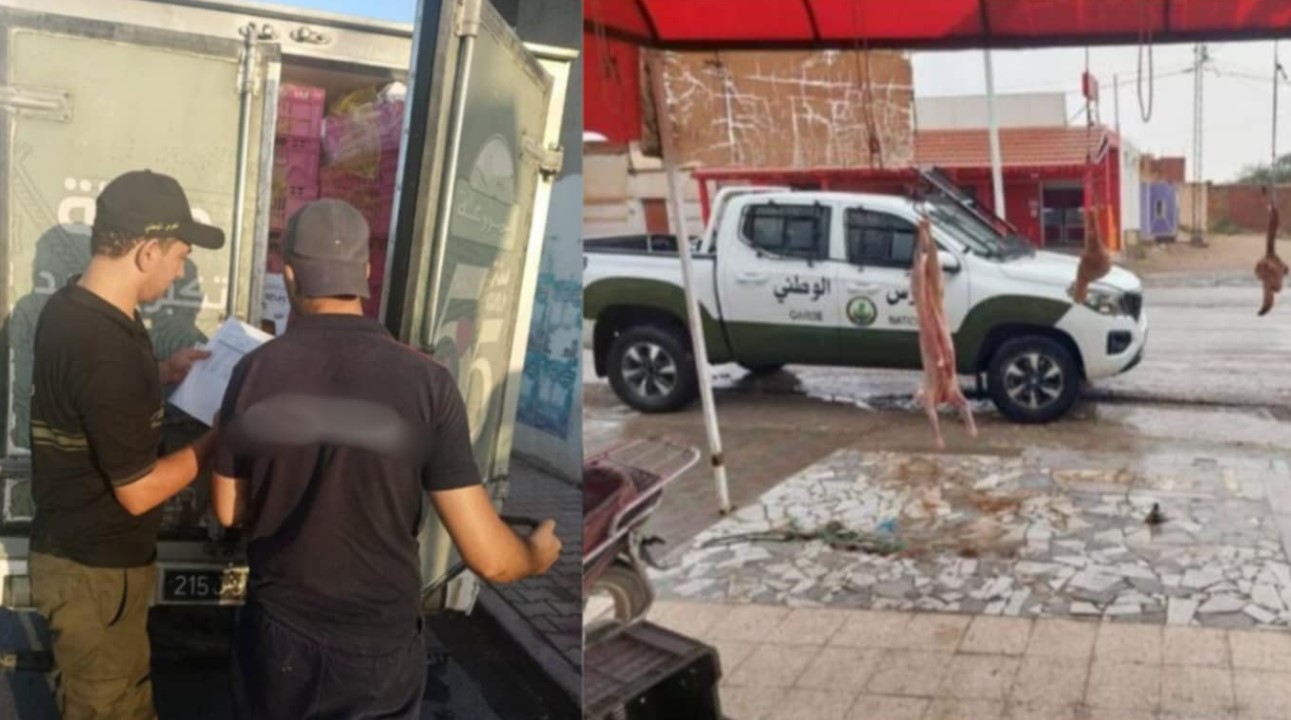 إيقاف متورطين في جرائم احتكار ومضاربة غير مشروعة وحجز أطنان من اللحوم الحمراء والدواجن