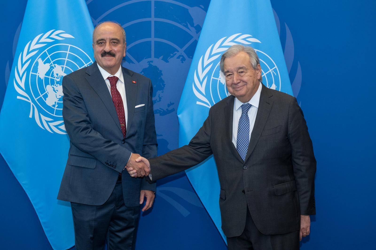وزير الشؤون الخارجية يلتقي الأمين العام لمنظمة الأمم المتحدة