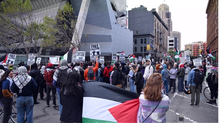 الولايات المتحدة: مظاهرة في نيويورك للمطالبة بالإفراج عن نشطاء أسطول الصمود العالمي