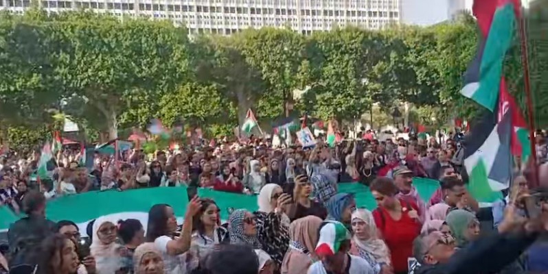 العاصمة: مسيرة وطنية تنديدا باختطاف الكيان الصهيوني للمشاركين في أسطول الصمود العالمي