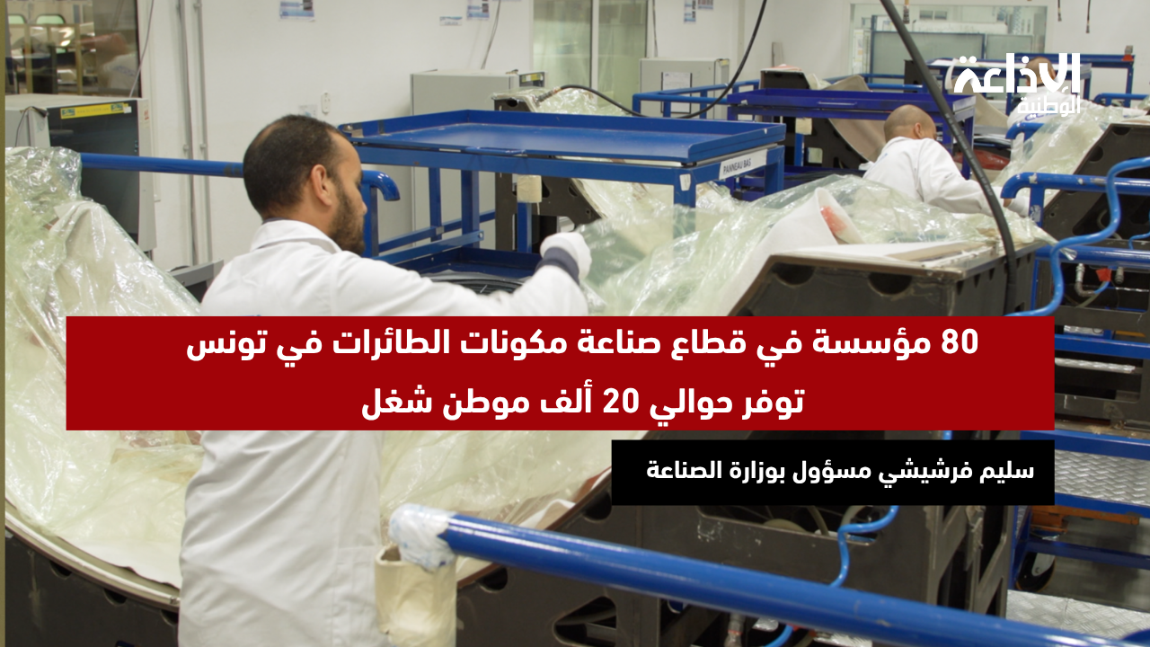 مسؤول بوزارة الصناعة: 80 مؤسسة في قطاع صناعة مكونات الطائرات في تونس توفر حوالي 20 ألف موطن شغل
