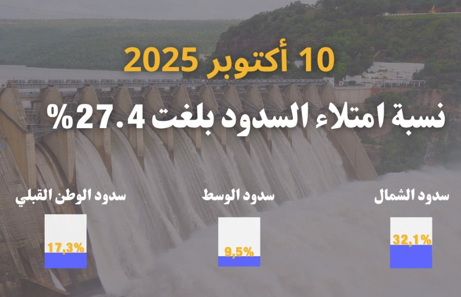 إلى غاية 10 أكتوبر: نسبة امتلاء السدود 27،4%