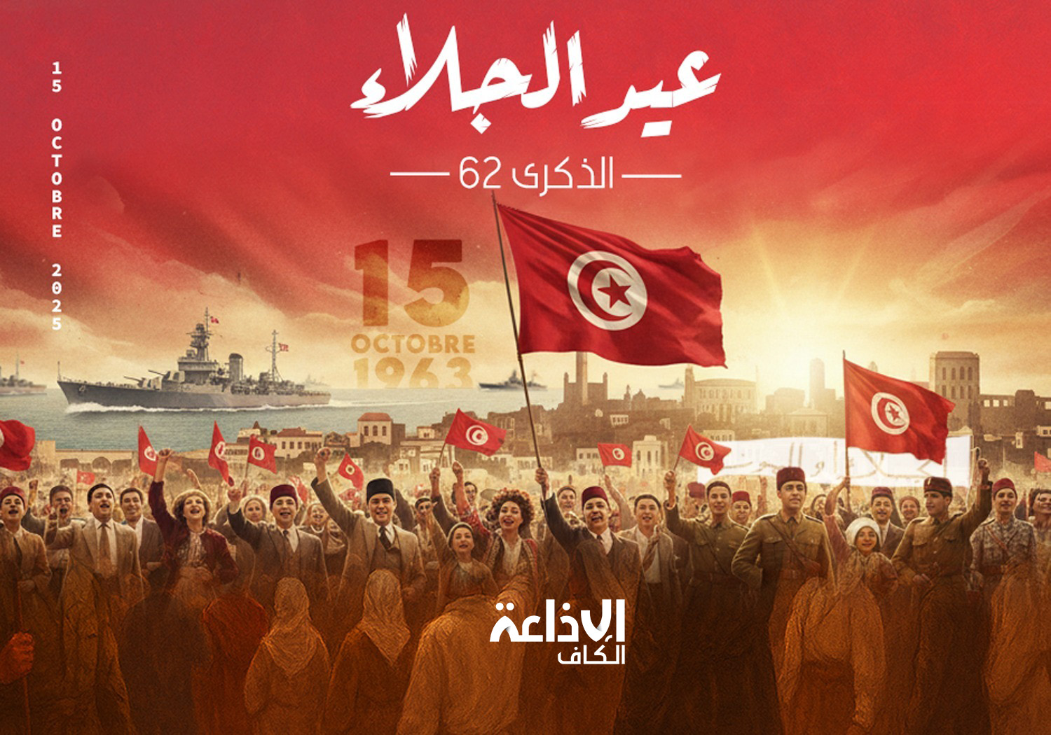 تونس تحيي اليوم  الذكرى 62 لعيد الجلاء  ومراسم رسمية وشعبية احتفاء بهذه الذكرى 