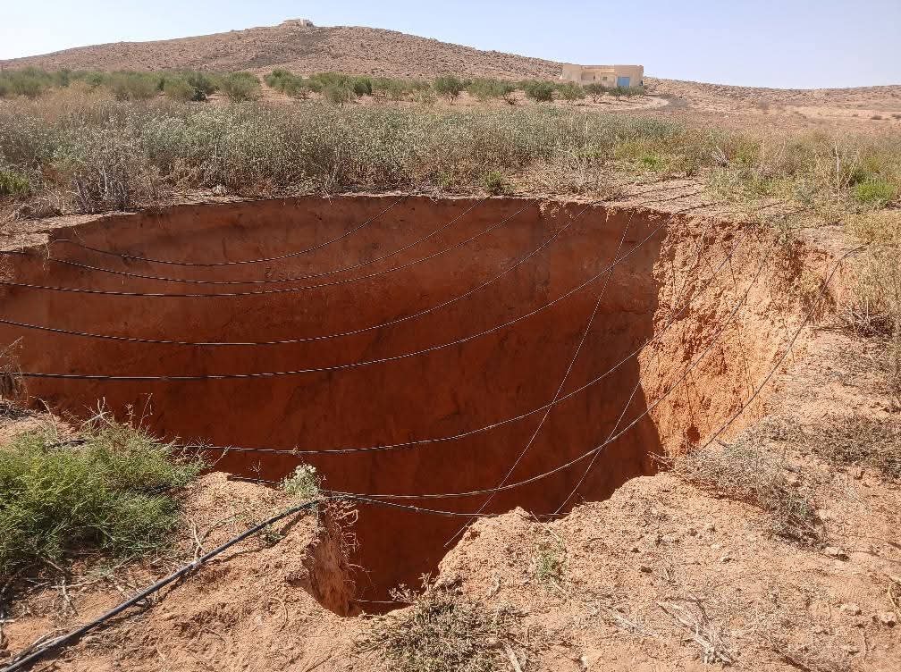 مهندس في الجيولوجيا : الانهيار الارضي المسجل امس في منطقة القرضاب بتطاوين  هو حدث جيولوجي عادي