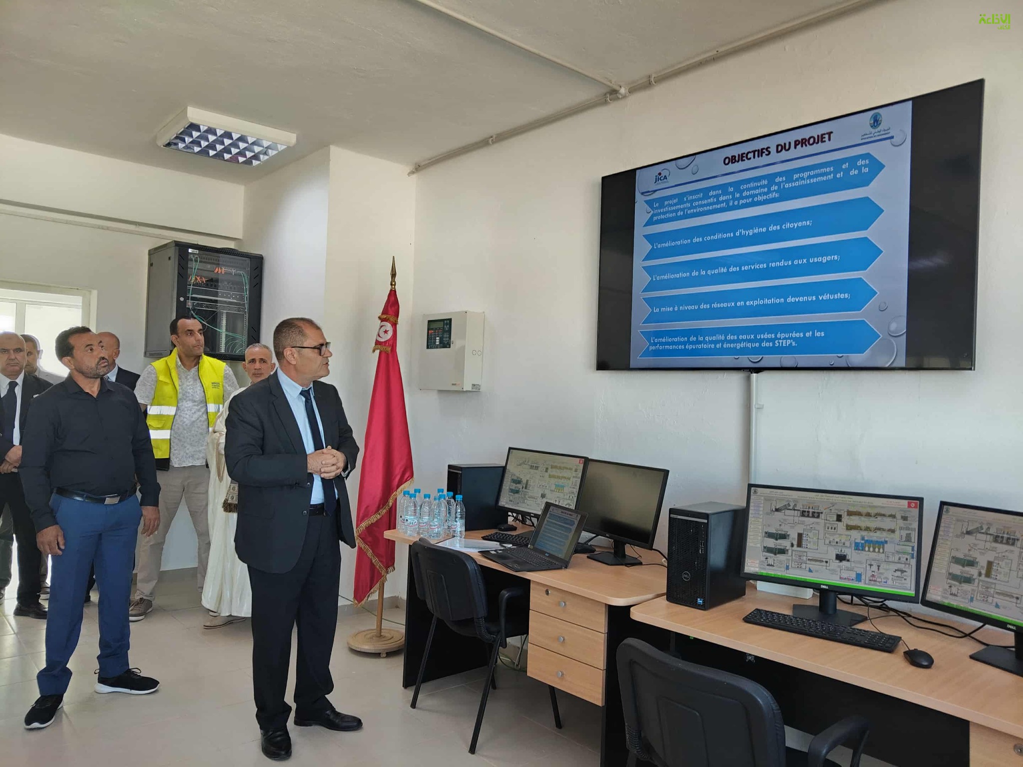  وزير البيئة يطلع  على سير تنفيذ مشروع تهذيب وتوسيع محطة التطهير بمدينة مجاز الباب  