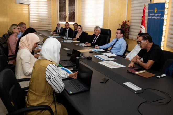 جلسة عمل لمتابعة تقدّم تنفيذ مشروع المدوّنة الوطنية للكفايات ولشهادات التكوين المهني
