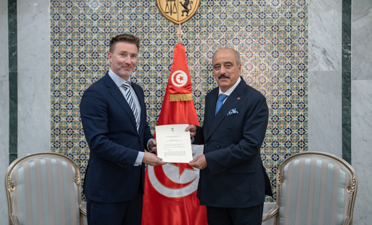 وزير الشؤون الخارجيّة يتسلّم أوراق اعتماد سفير كومنولث أستراليا بتونس مع الإقامة في مالطا مات سكيلي