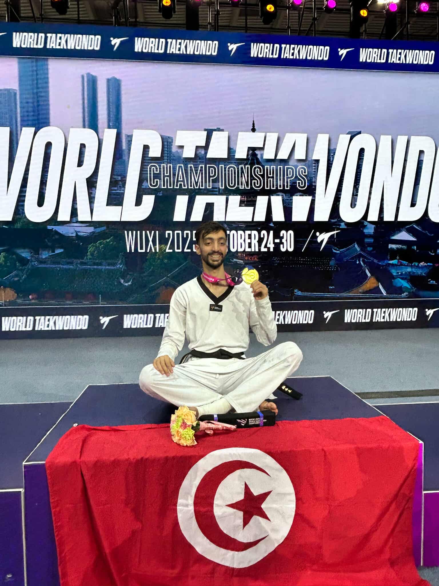 ميدالية ذهبية لبطلنا خليل الجندوبي في بطولة العالم للتايكواندو الصين