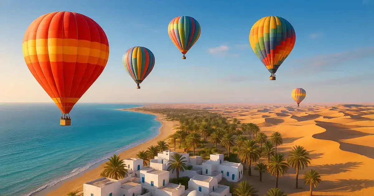 تواصل فعاليات المهرجان الدولي للمناطيد و الطائرات الشراعية بجربة 