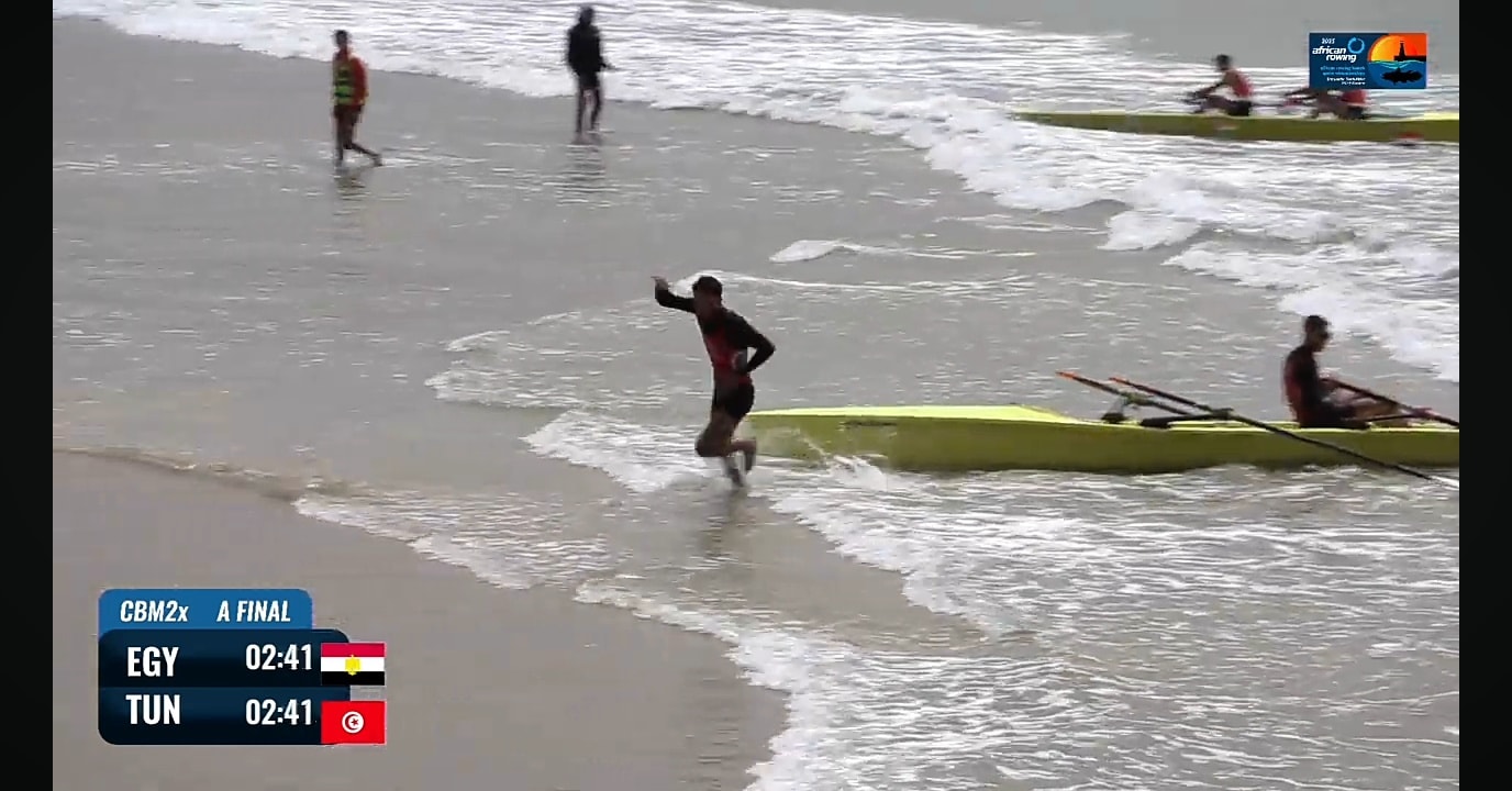 البطولة الإفريقية للتجديف الشاطئي: محمد الكريمي وإيهاب لغوان يحرزان ذهبية سباق الزوجي
