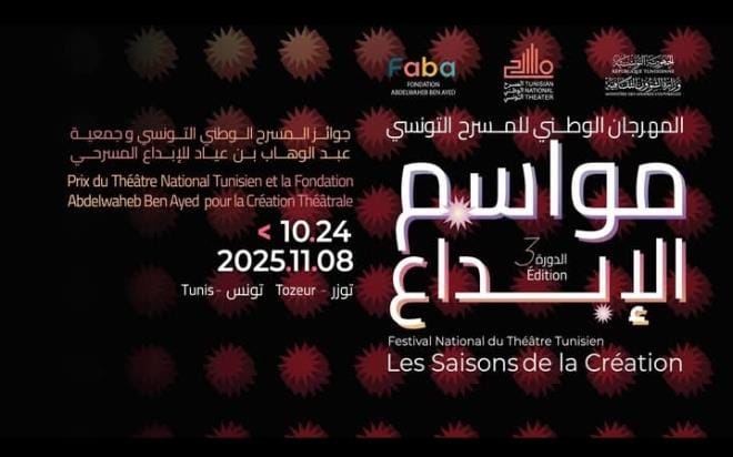 اختتام الدورة الثالثة للمهرجان الوطني للمسرح التونسي "مواسم الإبداع": مسرحية "الهاربات" لوفاء الطبوبي تُتوّج بجائزة أفضل عمل متكامل