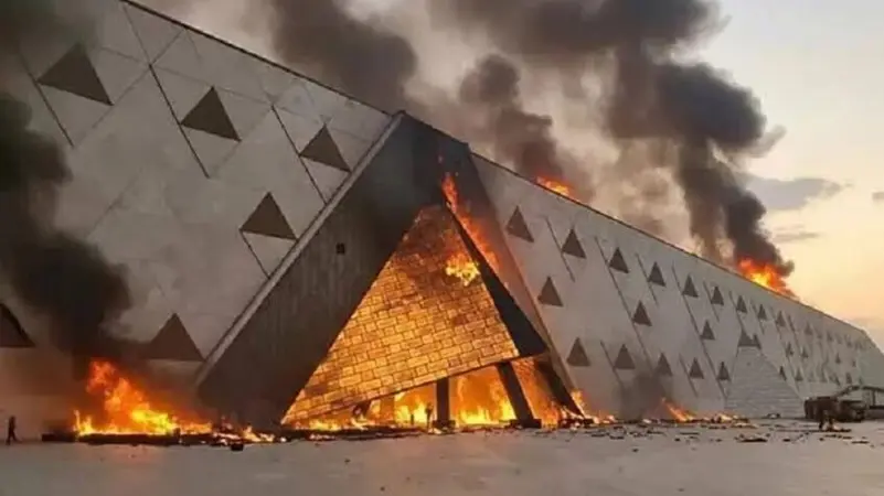 ما حقيقة صور حريق المتحف المصري الكبير؟.. مسؤول يوضح