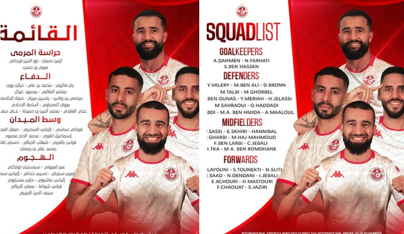 المنتخب التونسي يفتتح غدا سلسلة ودياته بمواجهة موريتانيا تحضيرا للاستحقاقين العربي والإفريقي