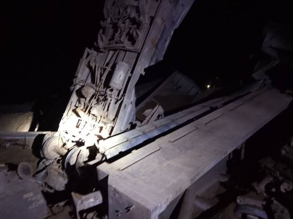 قفصة:  حادث انقلاب قطار لنقل الفسفاط بمنطقة جبل ثالجة بالمتلوي