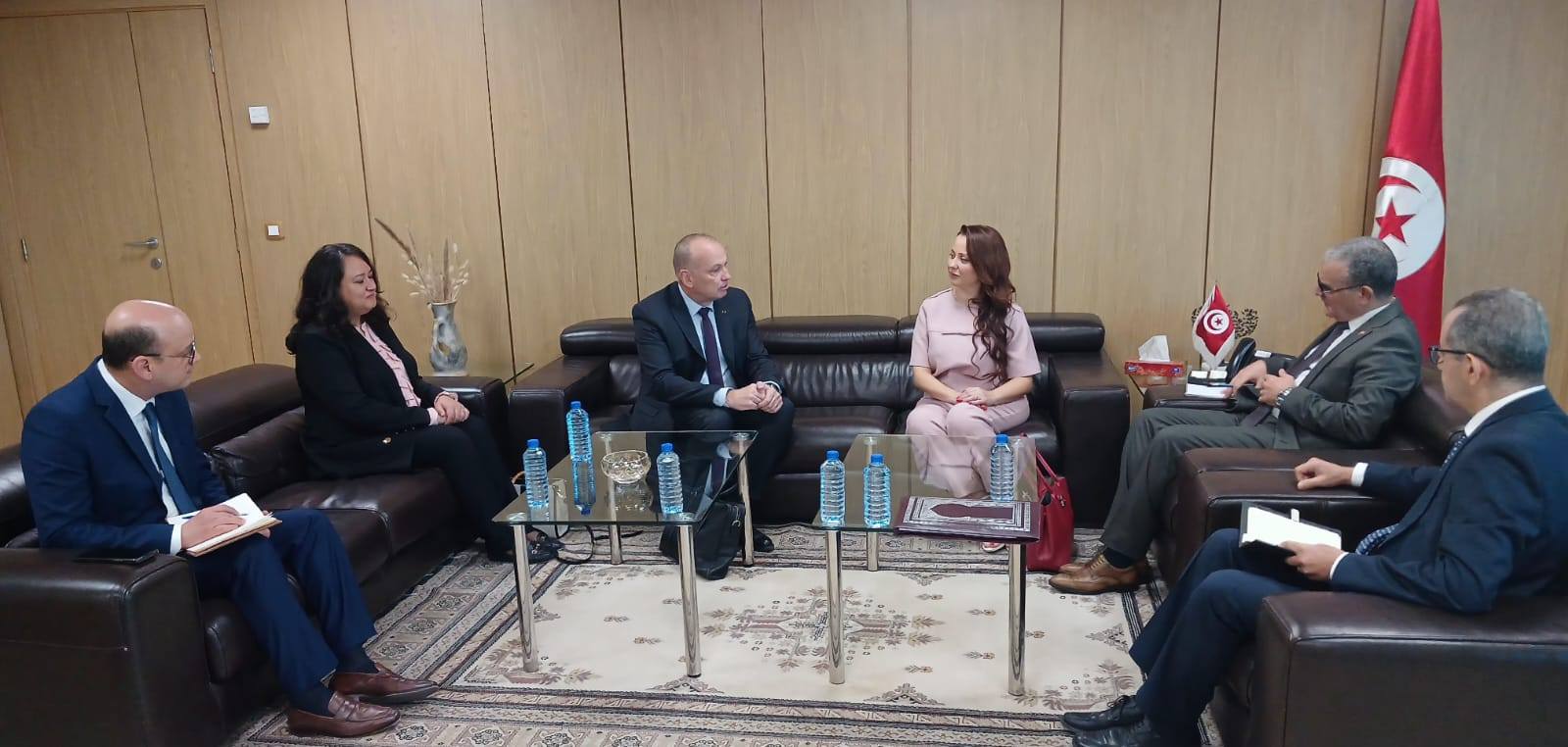وزير الإقتصاد ورئيسة المجمع التونسي لصناعة مكونات الطائرات يتباحثان آفاق  القطاع في تونس