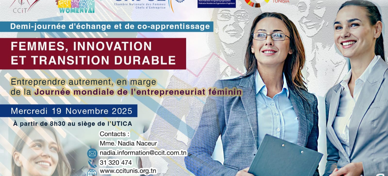 Journée mondiale de l’entrepreneuriat féminin sous le signe " Femmes, innovation et transition durable" : le point de Kaouther Ghedira