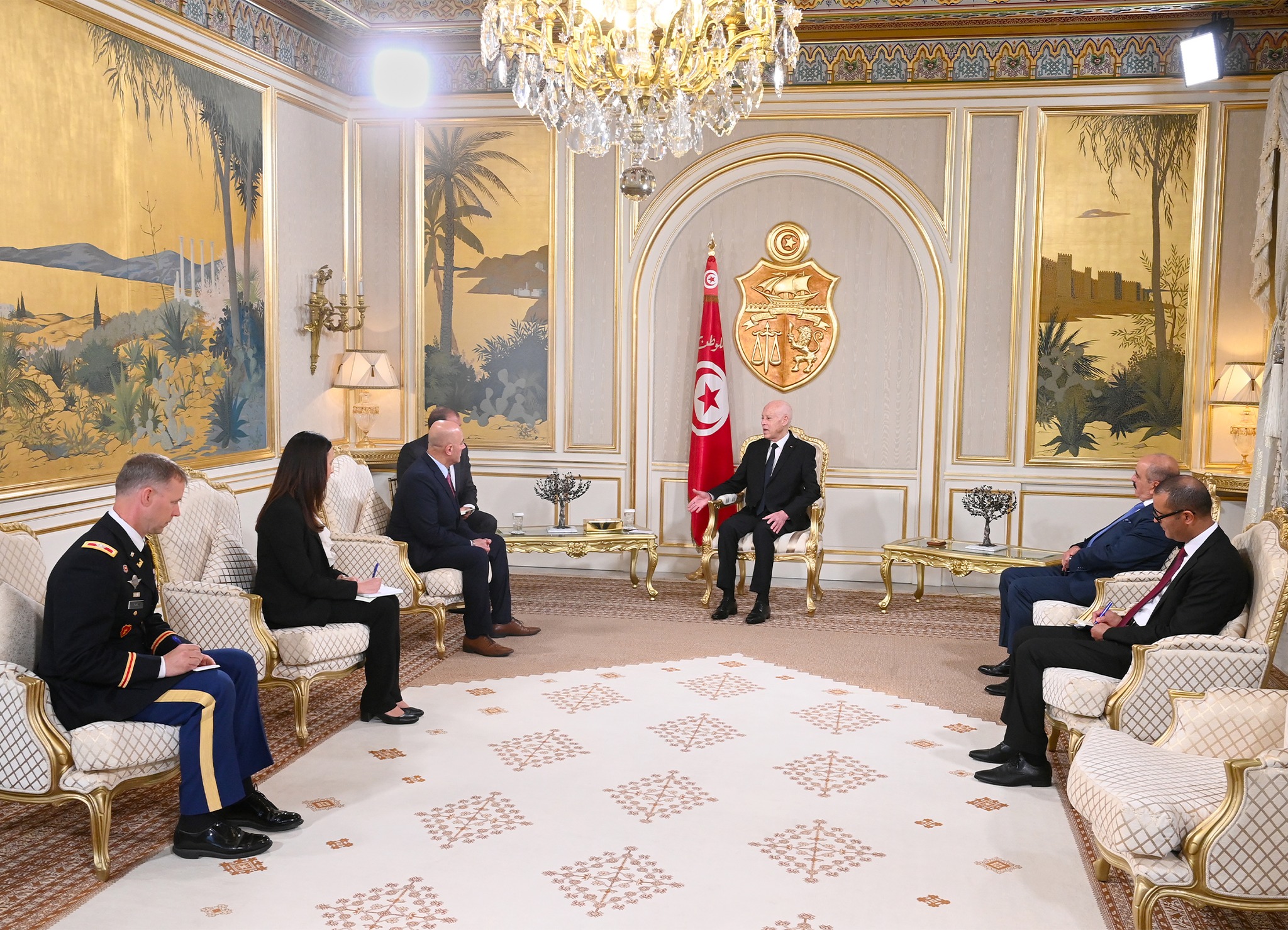 رئيس الجمهورية يتسلم أوراق اعتماد سفراء أجانب جدد بتونس.