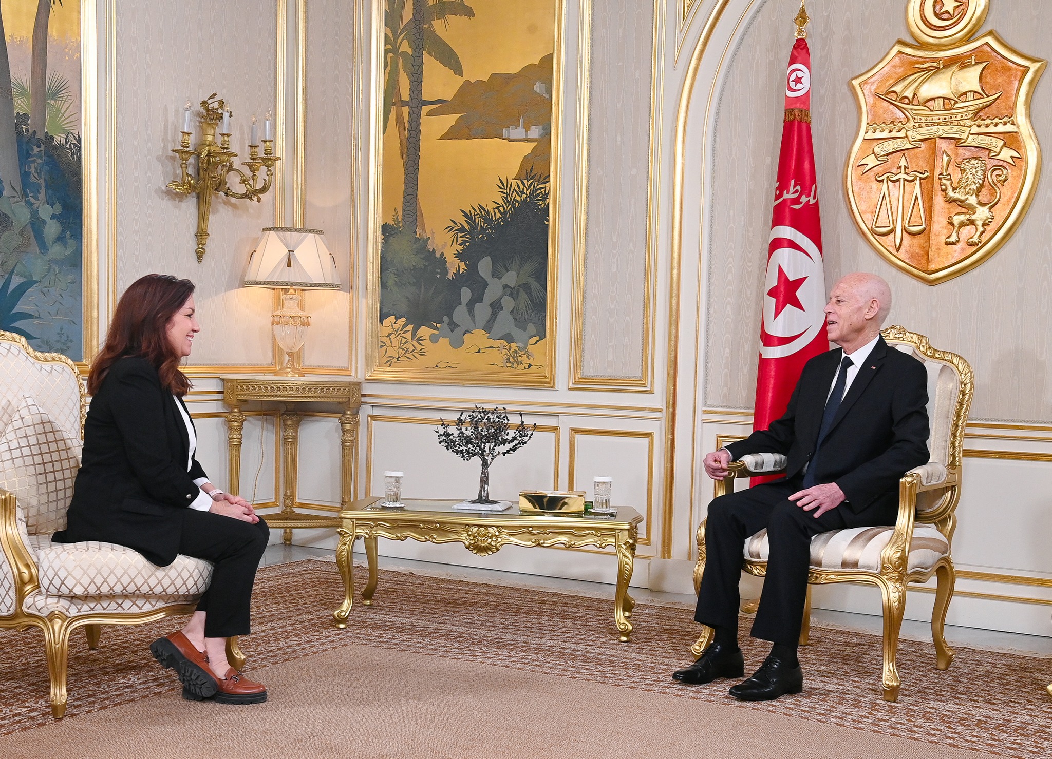 رئيس الجمهورية يلتقي سفيرة جمهورية كوبا لدى تونس بمناسبة انتهاء مهامها