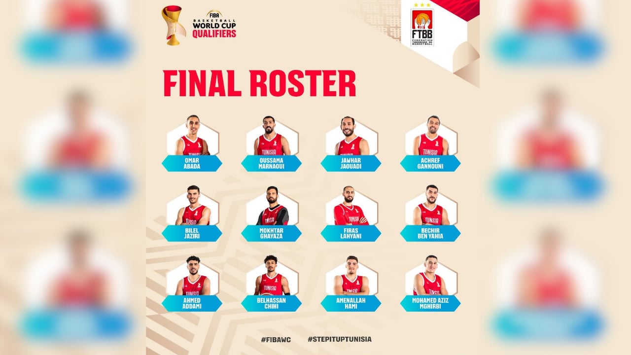 النافذة الأولى من تصفيات مونديال كرة السلة: قائمة لاعبي المنتخب الوطني