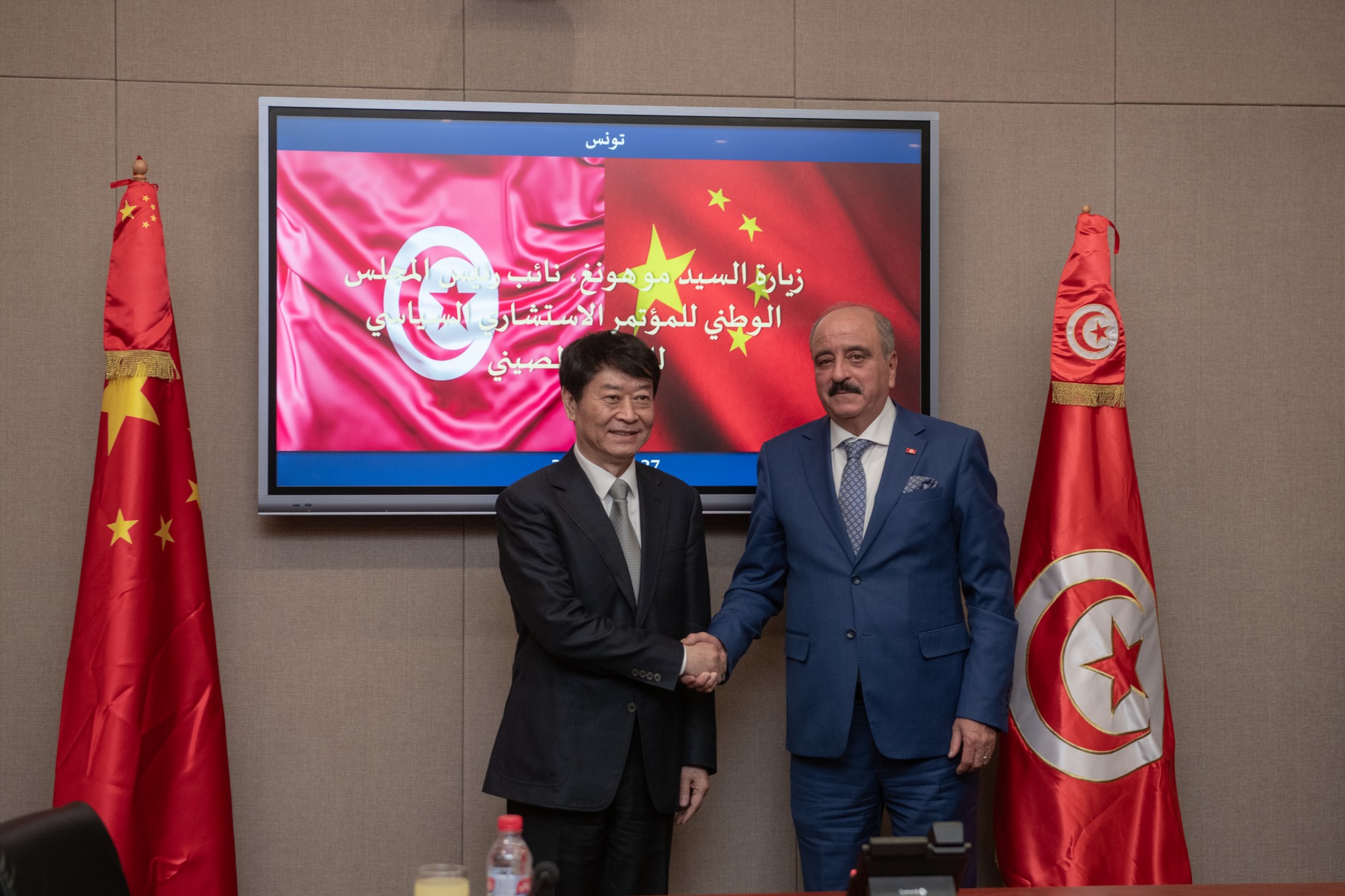 وزير الخارجية يستقبل نائب رئيس المجلس الوطني للمؤتمر الاستشاري السياسي للشعب الصيني