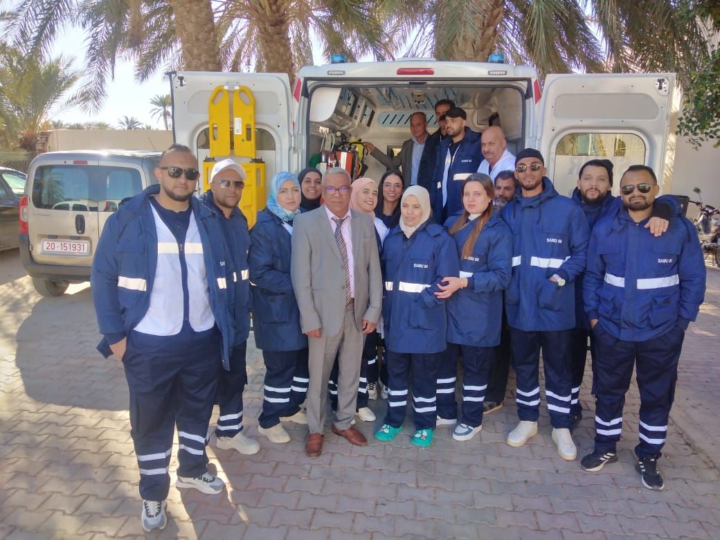 المستشفى الجهوي بتوزر: إعطاء إشارة الانطلاق للوحدة المتنقلة للإسعاف والإنعاش "SMUR" نفطة