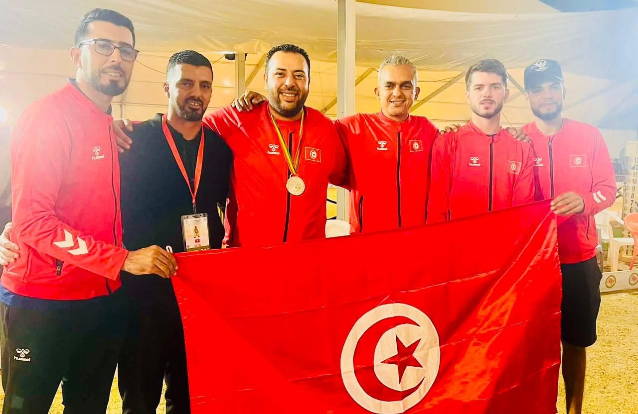 المنتخب التونسي للكرة الحديدية الحرة يتوج ببطولة افريقيا في اختصاص الثلاثي