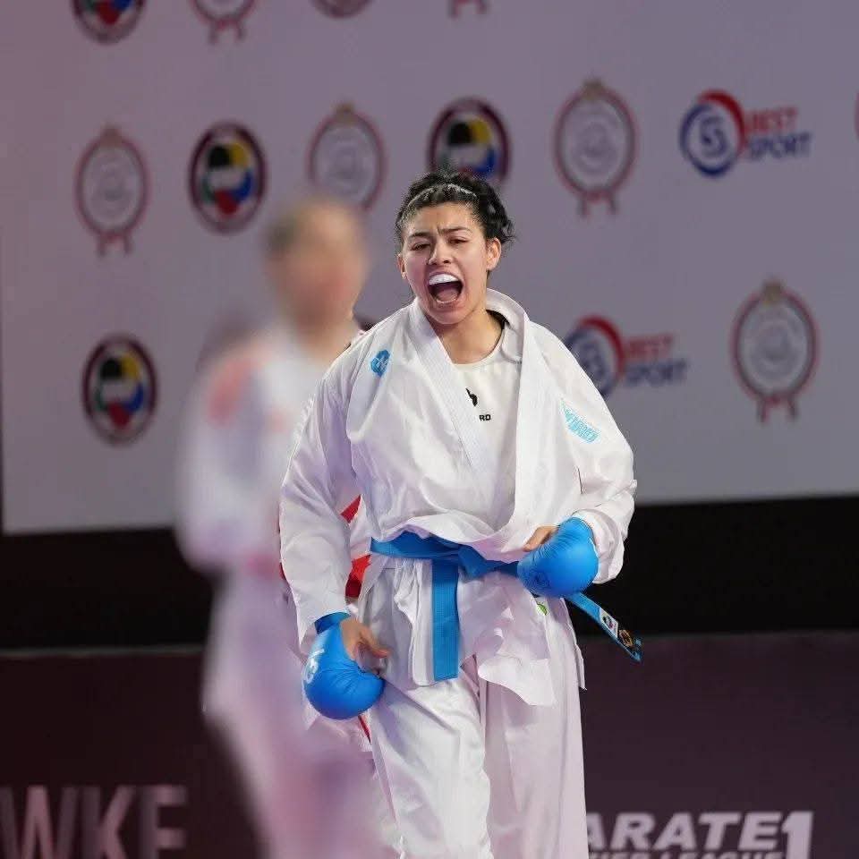 البطلة التونسية  وفاء محجوب تتوج بالميدالية البرونزية في بطولة العالم للكاراتي بمصر