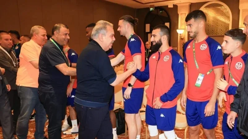 Coupe arabe : Visite du ministre du Sport aux Aigles de Carthage à Al Khor