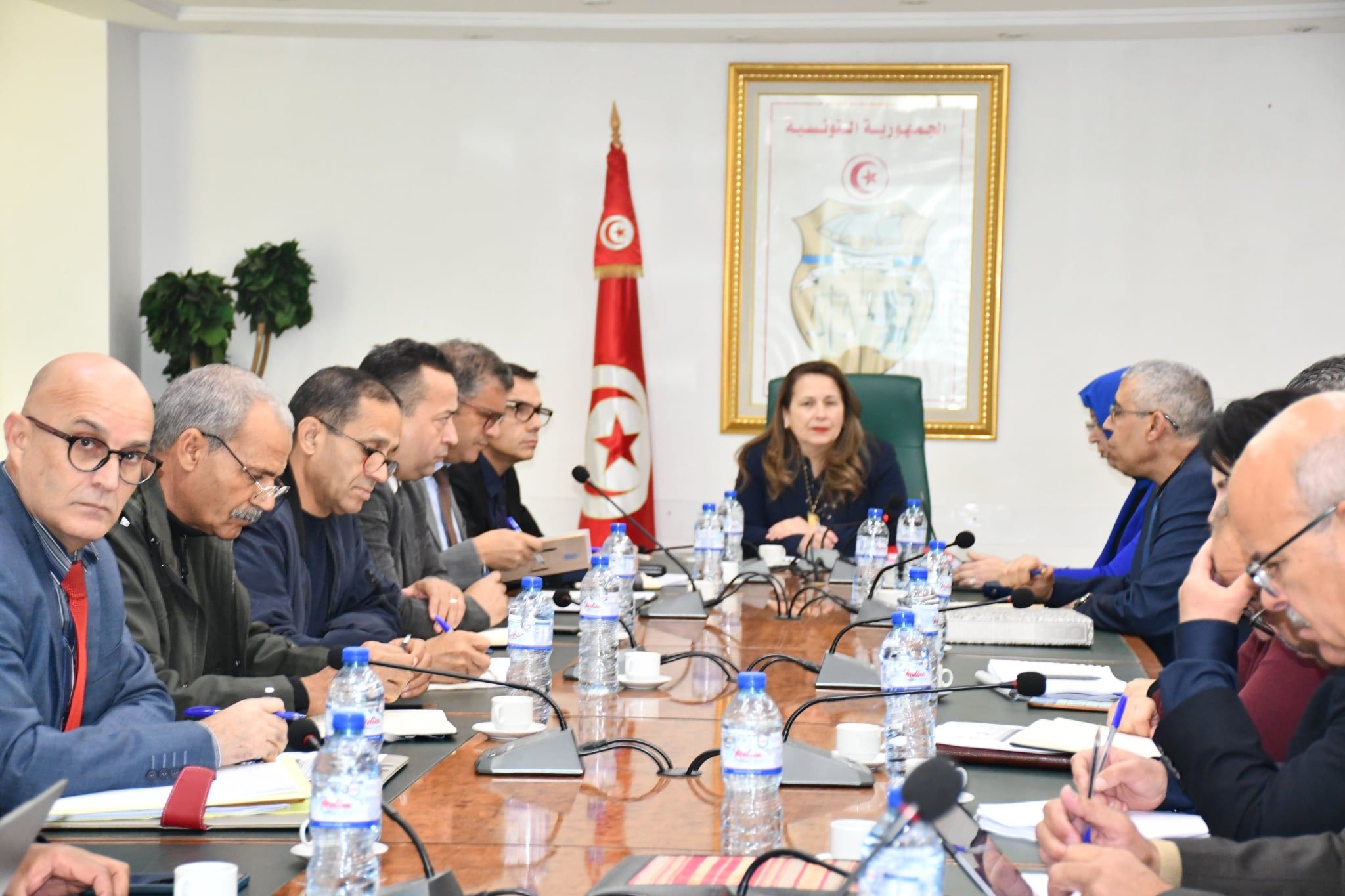 وزيرة الصناعة تتابع تنفيذ برنامج إعادة هيكلة الشركة التونسية لنقل المواد المنجمية